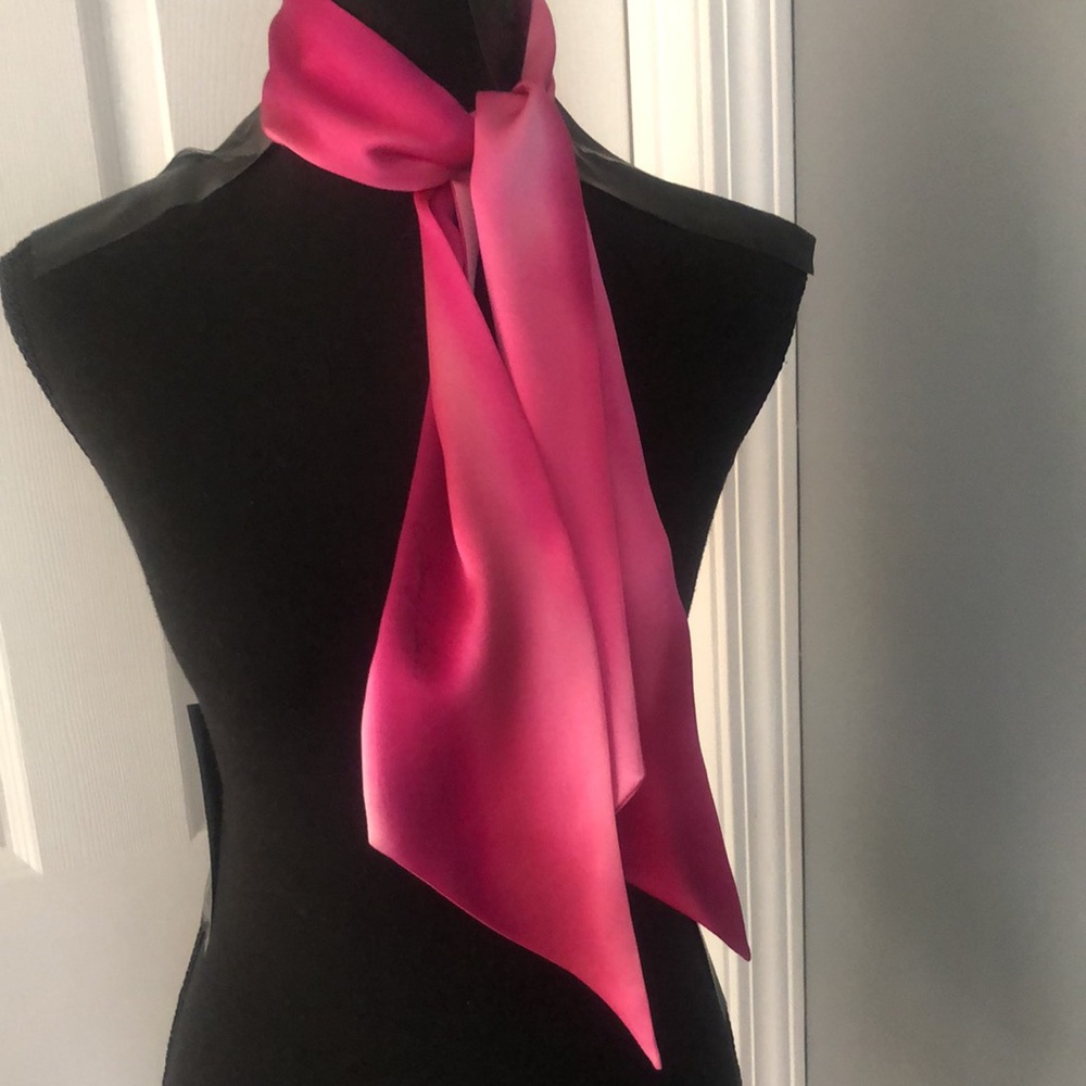 😀 Bundle 3 😀 for $20! Silk Hand Dyed Pink Signed Scarf